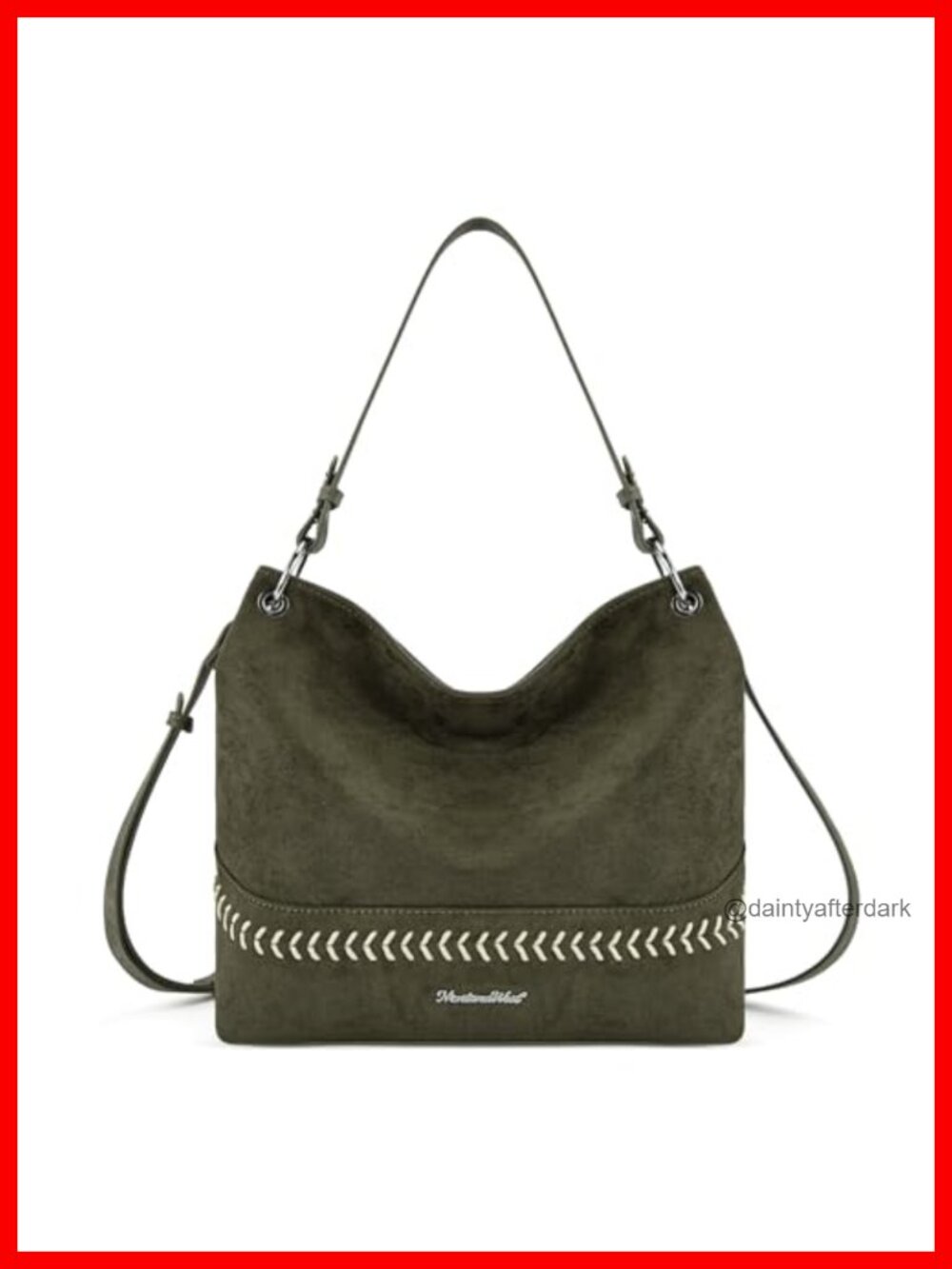 Faux Suede PU Leather Hobo Bag Slouchy Shoulder Tote Crossbody Purse